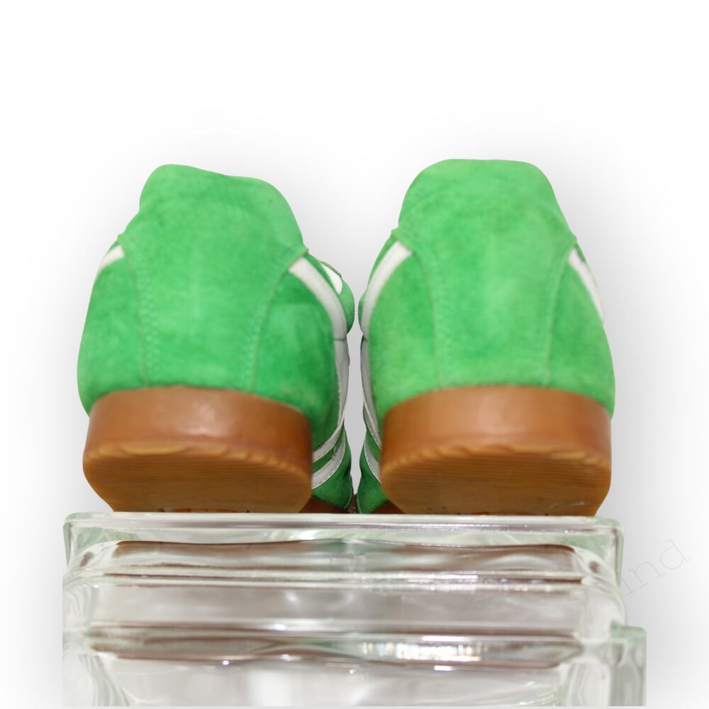 EU 43 Gola Harrier Premium Suede Retro Trainer Sneaker KellyGreen GumSole - Picture 10 of 12